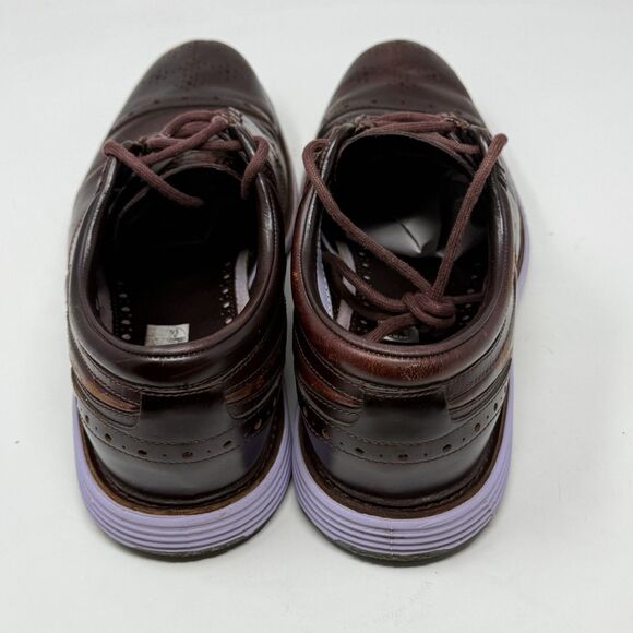 Nike Lunar Clayton Golf Shoes Mens 10.5 Burgundy Leather Spikeless 628535-600 - Picture 11 of 16